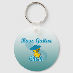 Bass Guitar Chick #3 Keychain