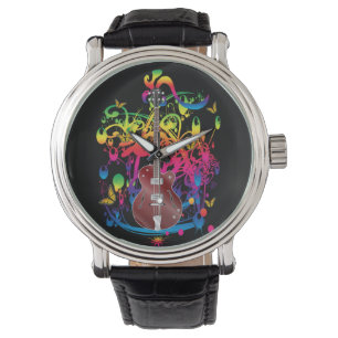 Bass Guitar Colour splash Watch