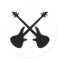 bass guitar crossed