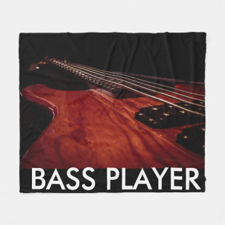 Bass Guitar Fleece Blanket