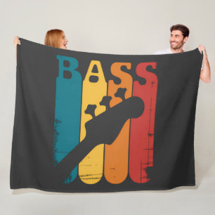 Bass Guitar Fleece Blanket
