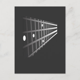 Bass Guitar Fret Musician Player Metal Rock Music Postcard