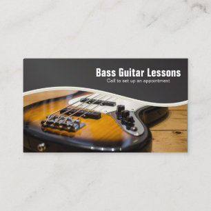 Bass Guitar Lessons and Music Instructors 🎸 Business Card