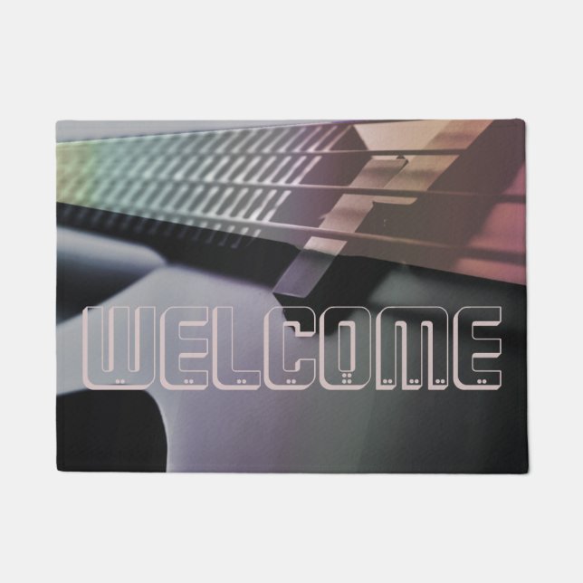 Bass Guitar Modern Welcome Mat (Front)