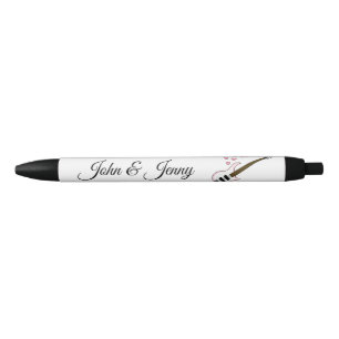 Bass Guitar Musician Custom Wedding Favour Gift Black Ink Pen