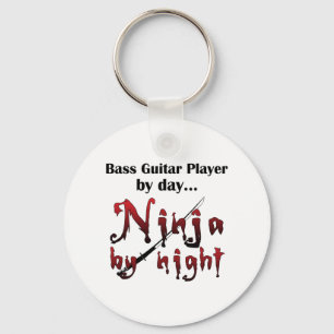 Bass Guitar Ninja Keychain