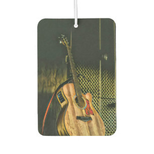 Bass guitar player air freshener