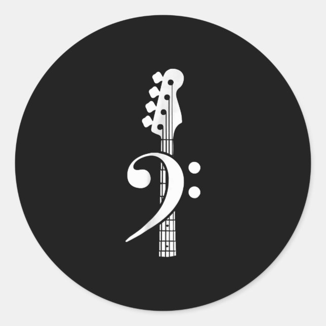 Bass Guitar Player- Bass Guitar Musician Classic Round Sticker (Front)