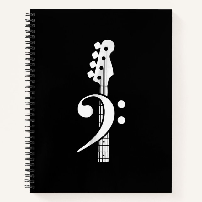 Bass Guitar Player- Bass Guitar Musician Notebook (Front)