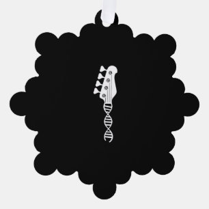 Bass Guitar Player Bassist Ornament Card