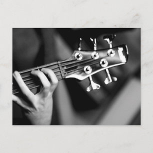 bass guitar postcard