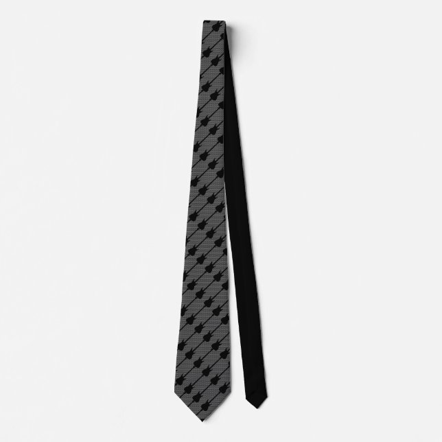 Bass Guitar Stripes Tie (Front)