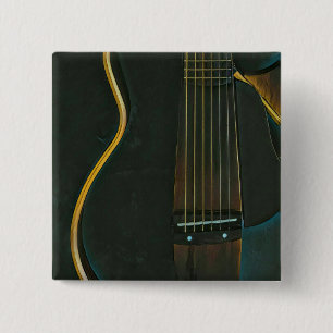 Bass guitarist gift 2 inch square button