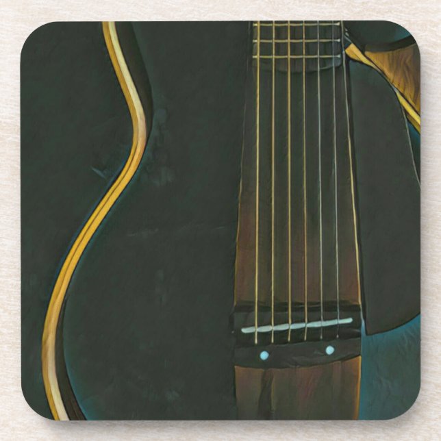 Bass guitarist gift coaster (Front)
