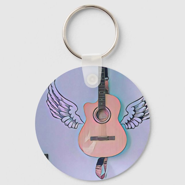 Bass guitarist gift keychain (Front)