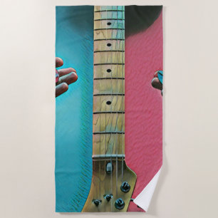 Bass guitarist gifts beach towel