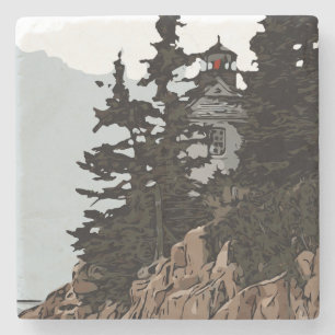 BASS HARBOR HEAD STONE COASTER