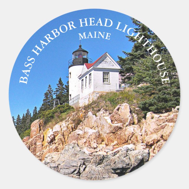 Bass Harbour Head Lighthouse Maine Stickers (Devant)