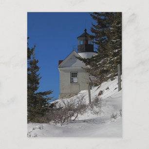 Bass Harbour Light in Winter Postcard