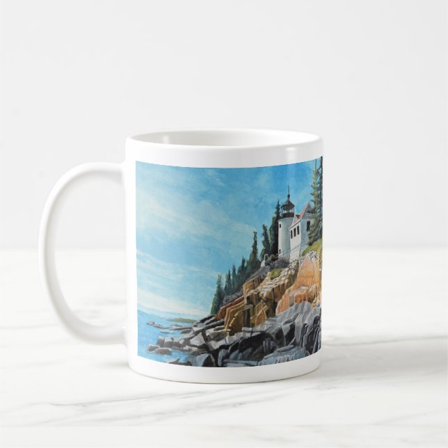 Bass Harbour Lighthouse Coffee Mug (Left)