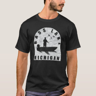 Bass Lake Fishing Michigan T-Shirt