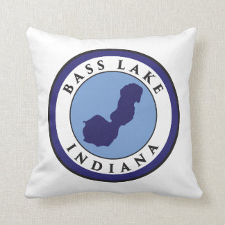 Bass Lake, Indiana Throw Pillow