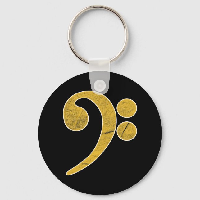 Bass Music Guitar Musician Keychain (Front)