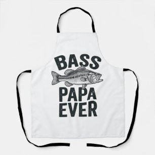 Bass Papa Ever Vintage Fishing Dad Shirt Design_1 Apron