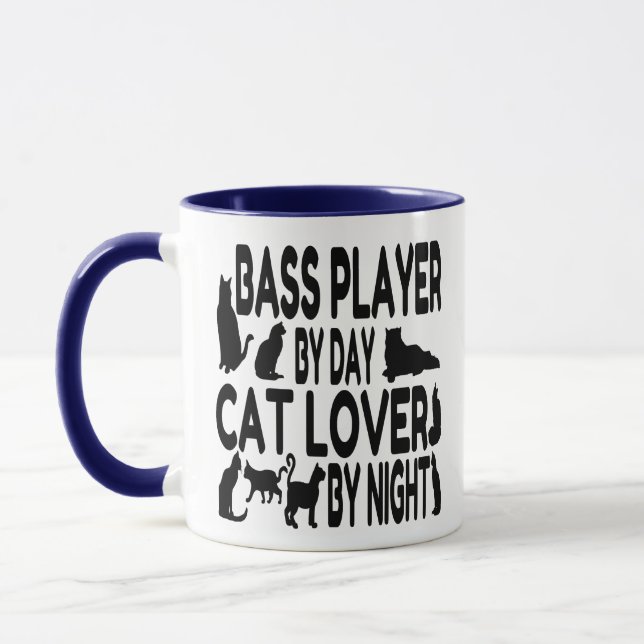 Bass Player Cat Lover Mug (Left)