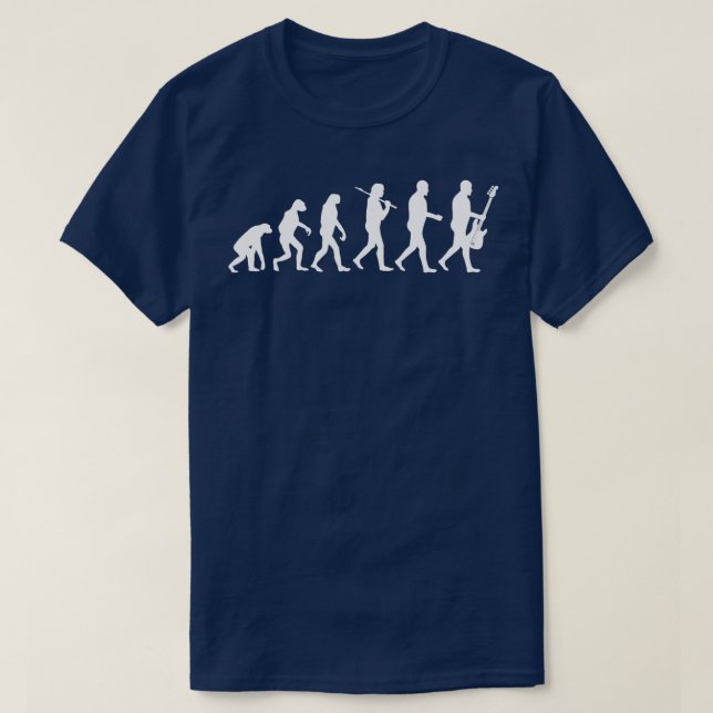Bass player evolution bassist guitar  T-Shirt (Design Front)