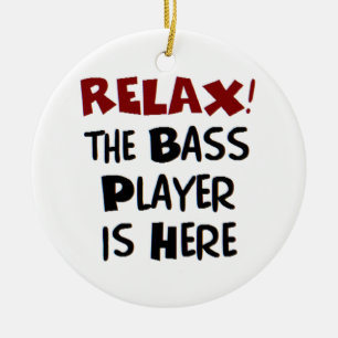 bass player here ceramic ornament