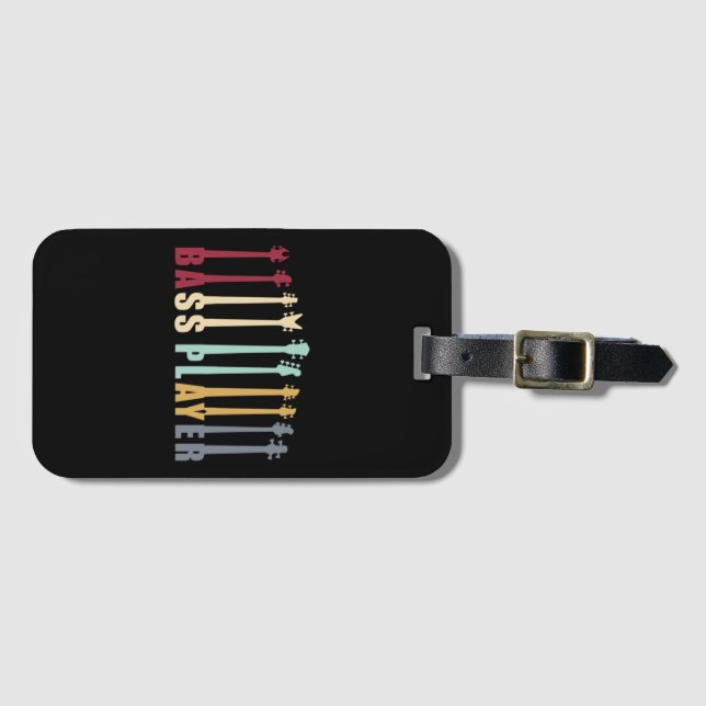 Bass player luggage tag (Front Horizontal)