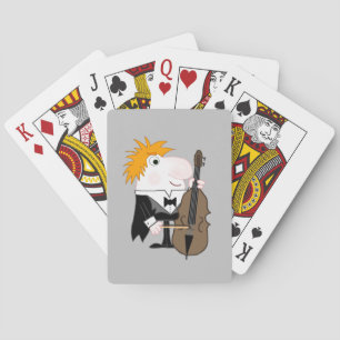 Bass Player Playing Cards