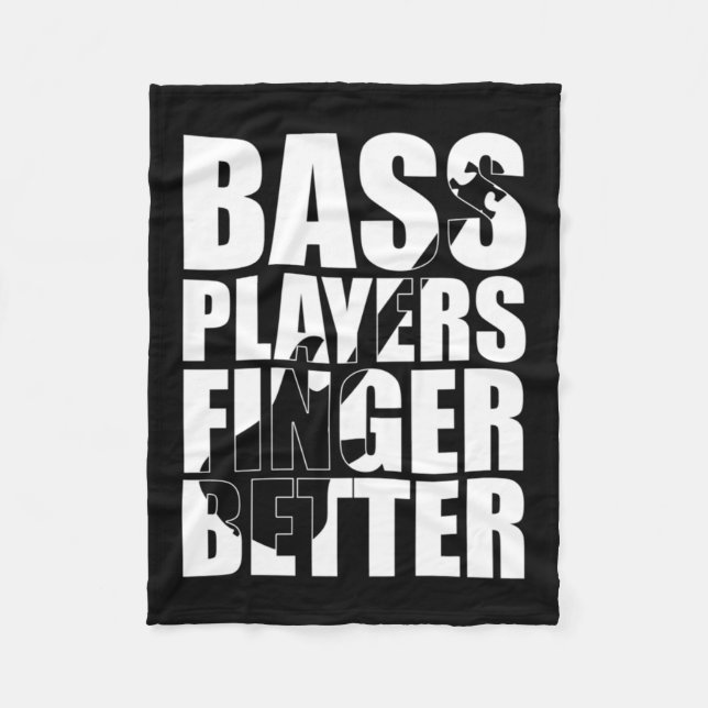 Bass players fingers better fleece blanket (Front)
