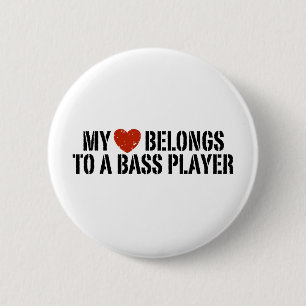Bass Players Girl 2 Inch Round Button