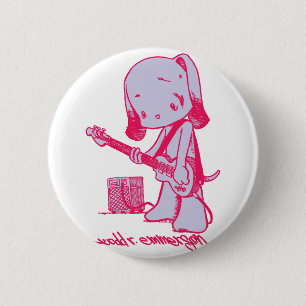 Bass Puppy 2 Inch Round Button