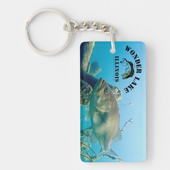 Bass Rectangle (double-sided) Keychain (Front)
