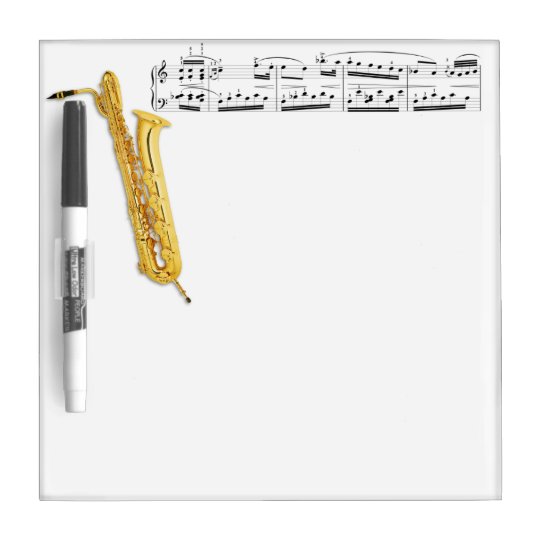 Bass Saxophone Dry Erase Board