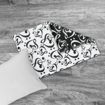 Bass Treble Clef Hearts Music Notes Pattern