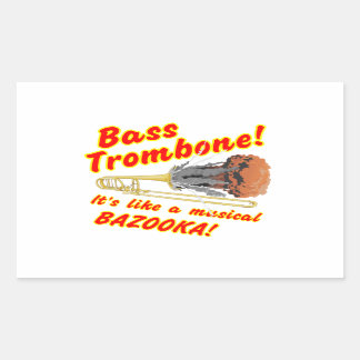 Bass Trombone Musical Bazooka Sticker