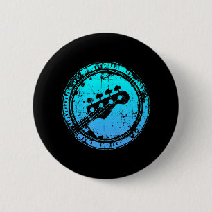 Bass Vintage Bass Guitar 01 Bass Player 2 Inch Round Button