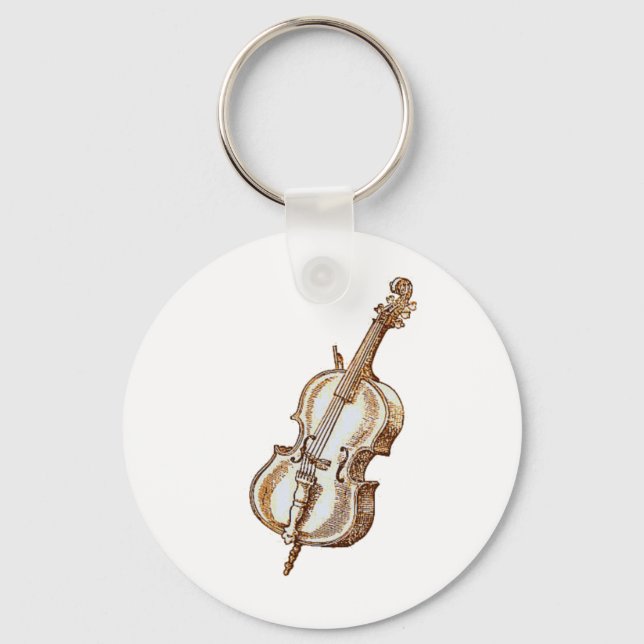 Bass Violin Keychain (Front)