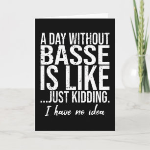 Basse funny sports gift idea card
