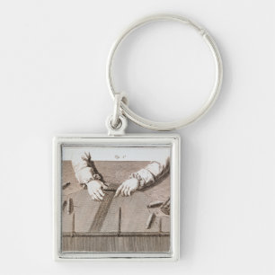 Basse-Lisse technique at the Gobelins tapestry Keychain