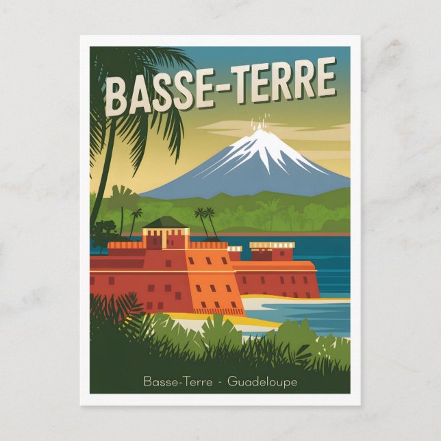 Basse-Terre Guadeloupe vintage Postcard (Front)