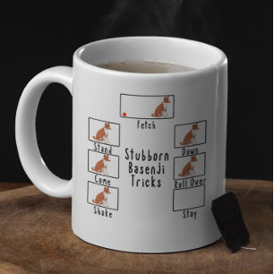 Bassenji rouge têtu Tricks Chien Café Mug