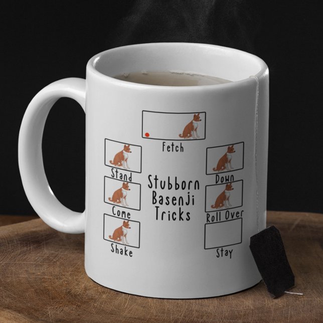 Bassenji rouge têtu Tricks Chien Café Mug (Créateur téléchargé)
