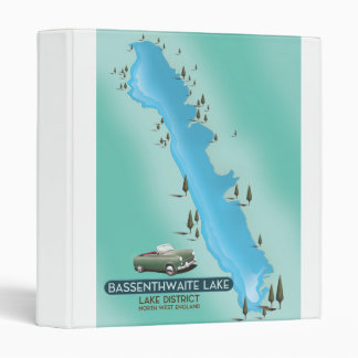 Bassenthwaite Lake, lake district travel poster ma Binder