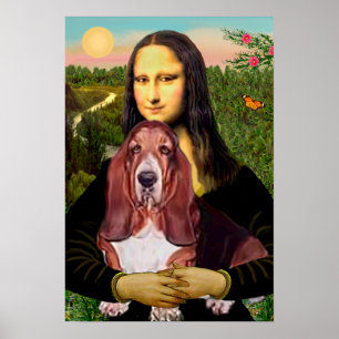 Basset 1 - Mona Lisa Poster