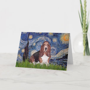 Basset 1 - Starry Night Card